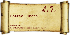Latzer Tiborc névjegykártya